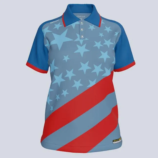 Ladies Stars & Stripes Custom USA Polo