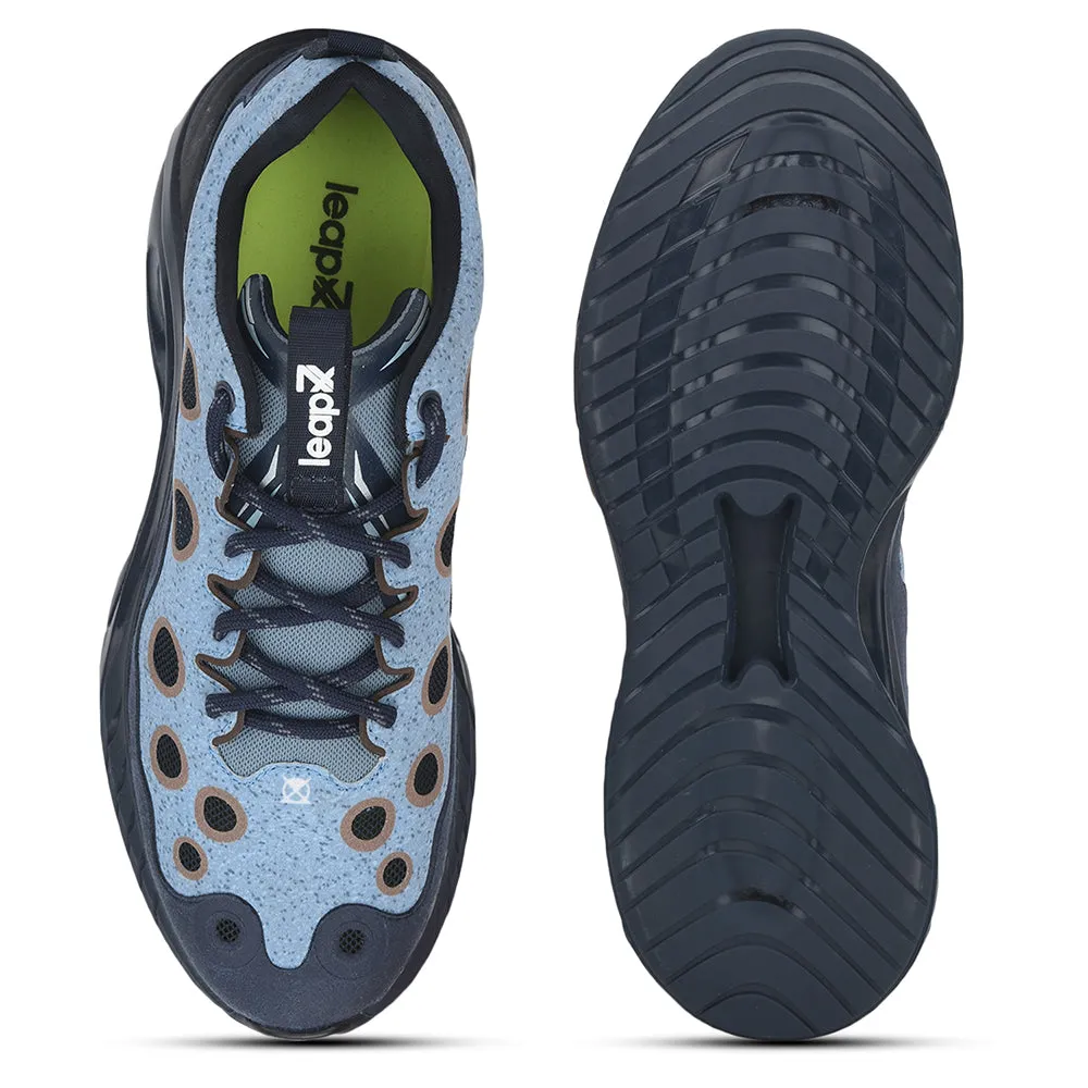 Leap7x Lacing Sports Shoes For Men (N.BLUE) DRILL By Liberty