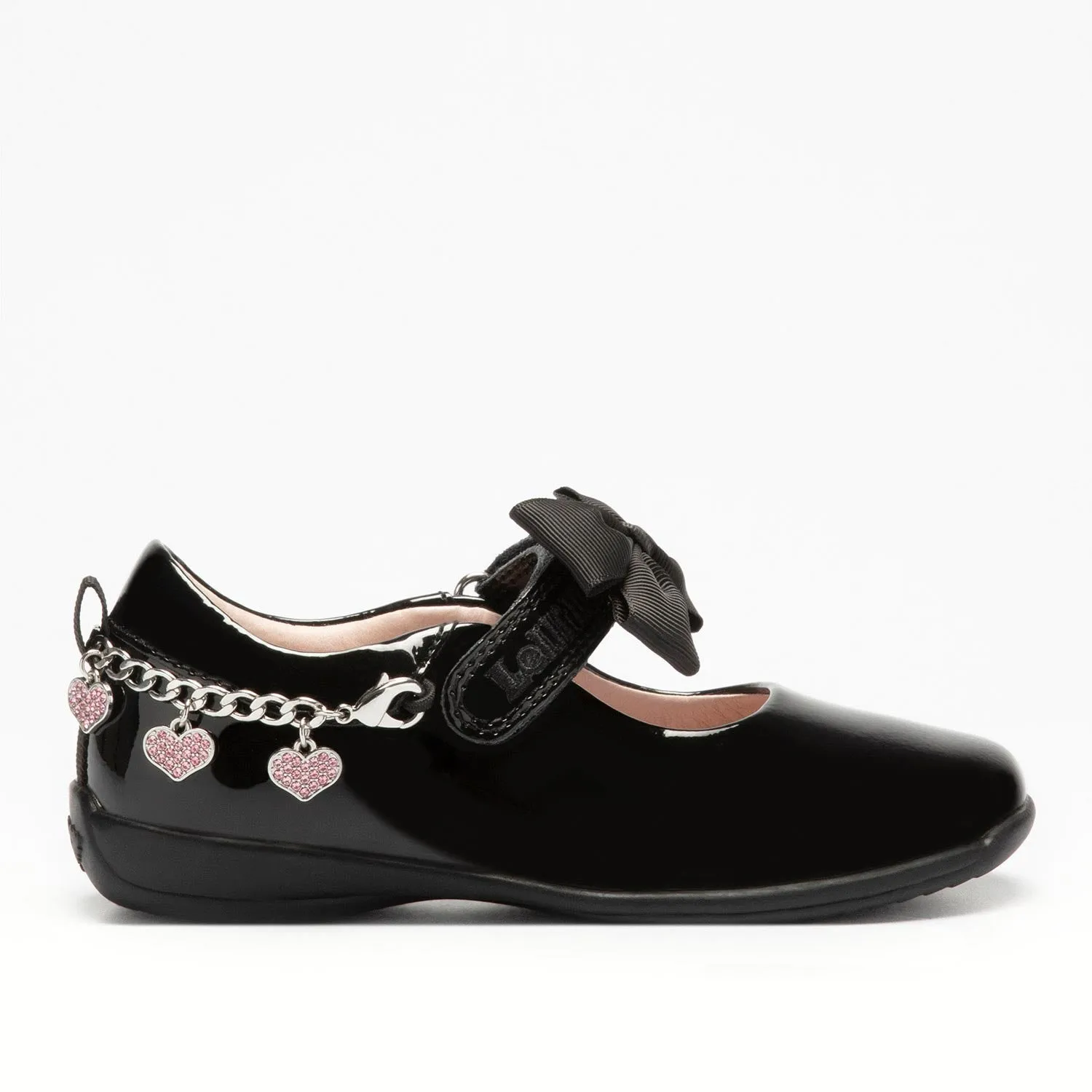 Lelli Kelly Angel Bracelet Girls Black Patent School Shoe F Width