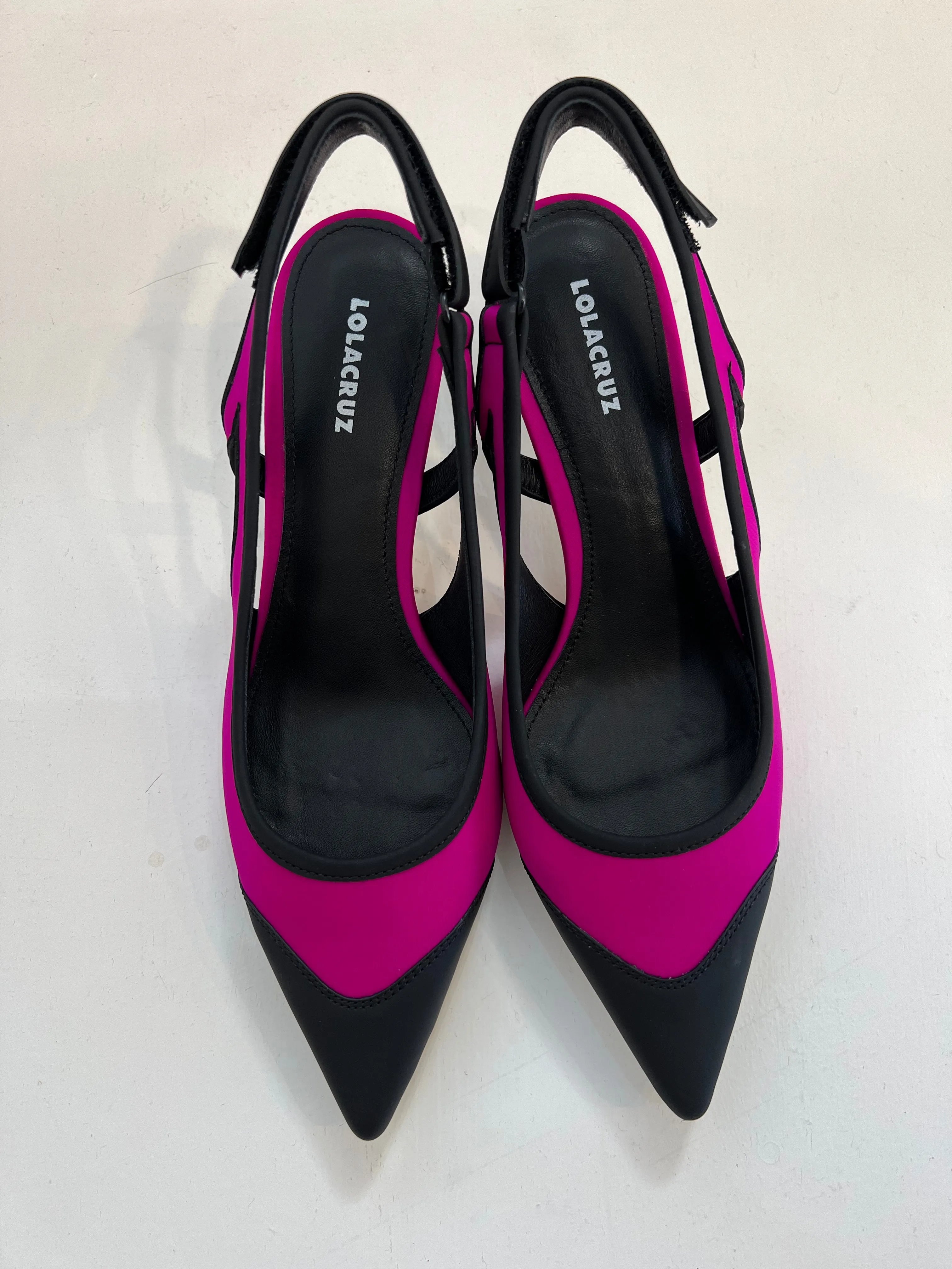 Lola Cruz Fuchsia Neoprene Slingback