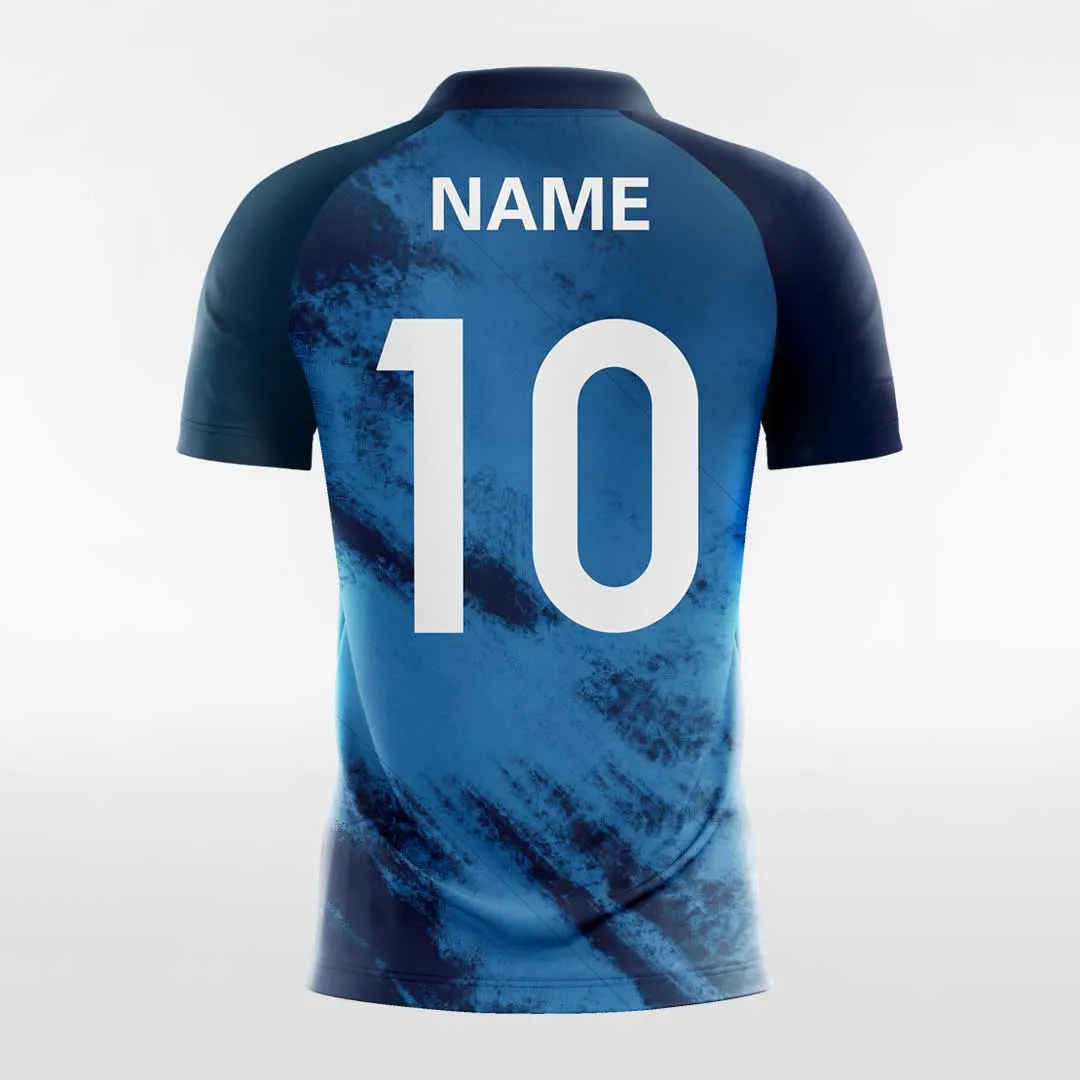 Marble Pattern - Custom Kids Soccer Jerseys Design Navy Blue