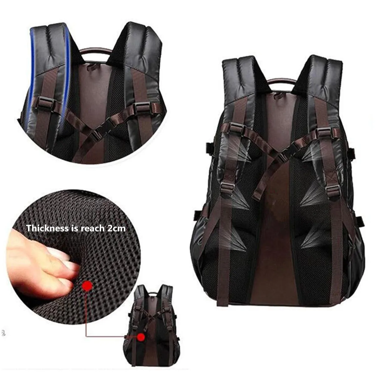 Men Women Waterproof Backpack Laptop School Shoulder Bag Travel Handbag Rucksack