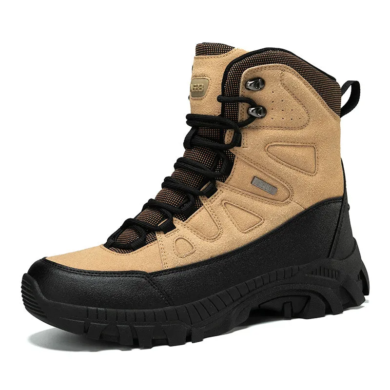 Men's winter new large size outdoor field training field training boots Hiking shoes Hiking shoes men's ankle boots