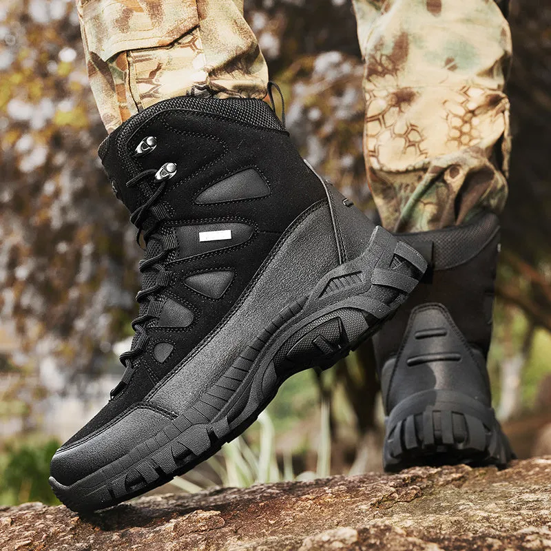 Men's winter new large size outdoor field training field training boots Hiking shoes Hiking shoes men's ankle boots