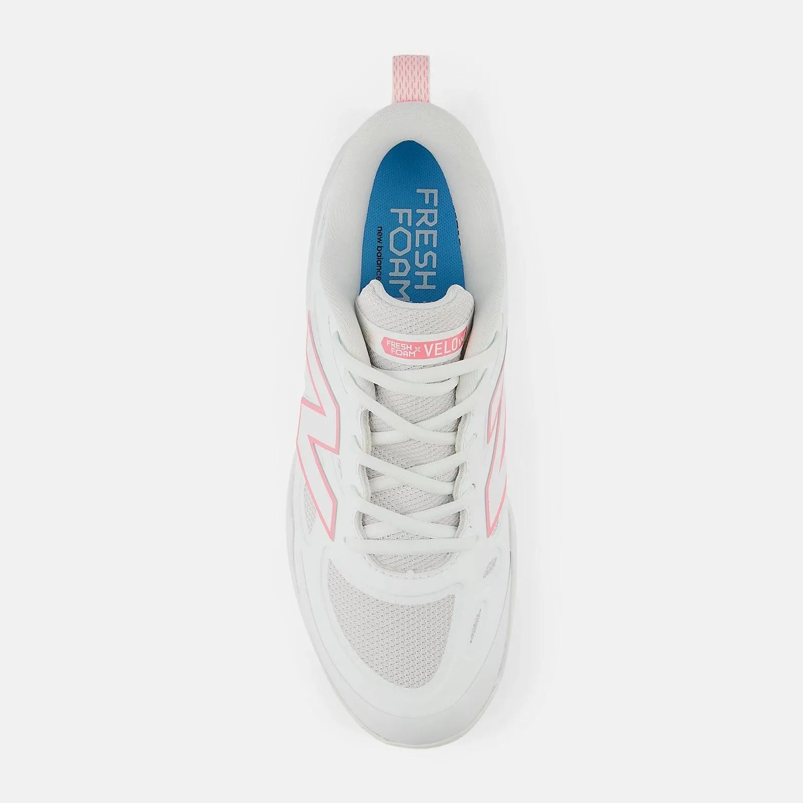 New Balance Women's Fresh Foam X Velo v4 Molded Softball Cleats - White with Ultra Pink SPVELOM4