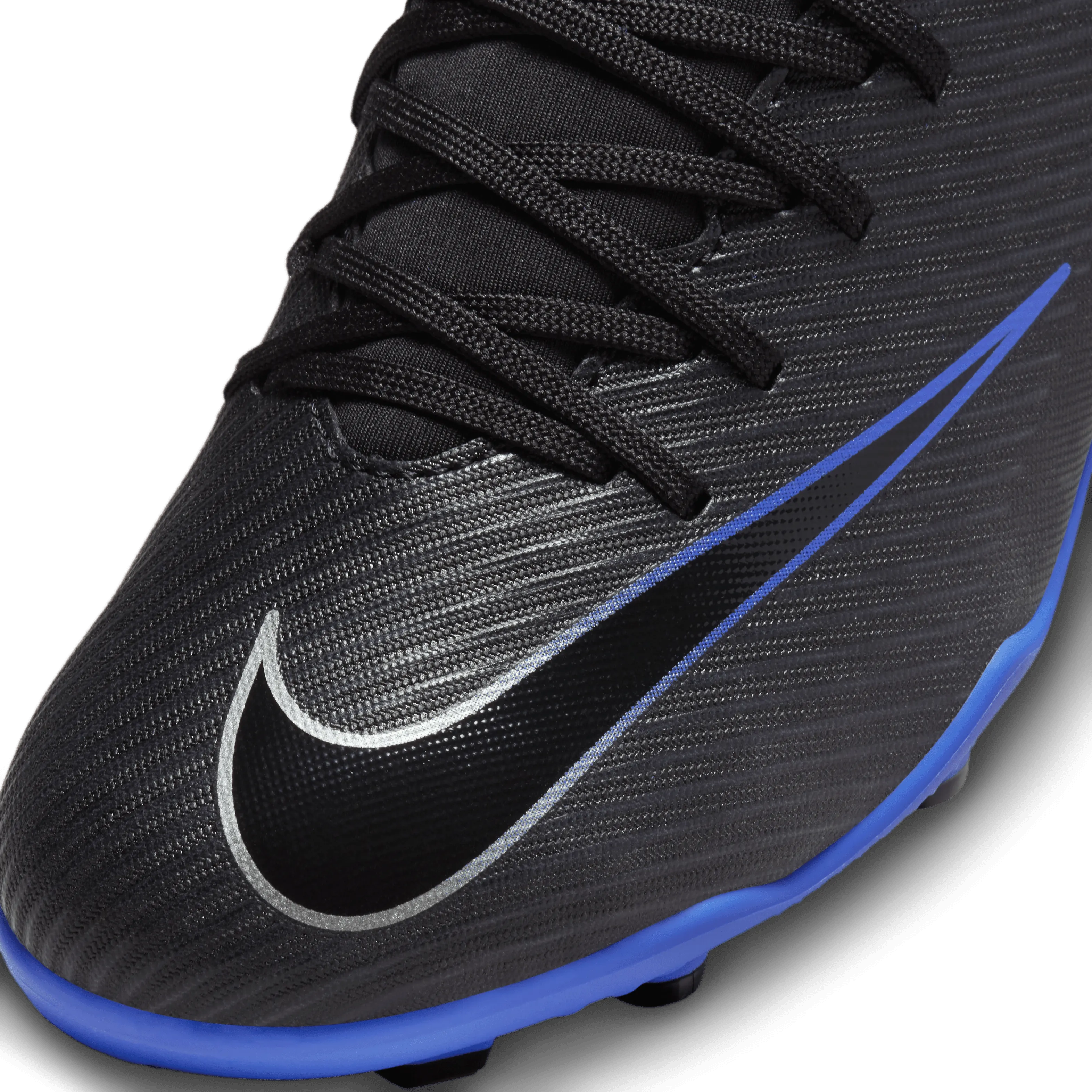 Nike Jr. Mercurial Superfly 9 Club FG/MG-Black/Chrome-Hyper Royal