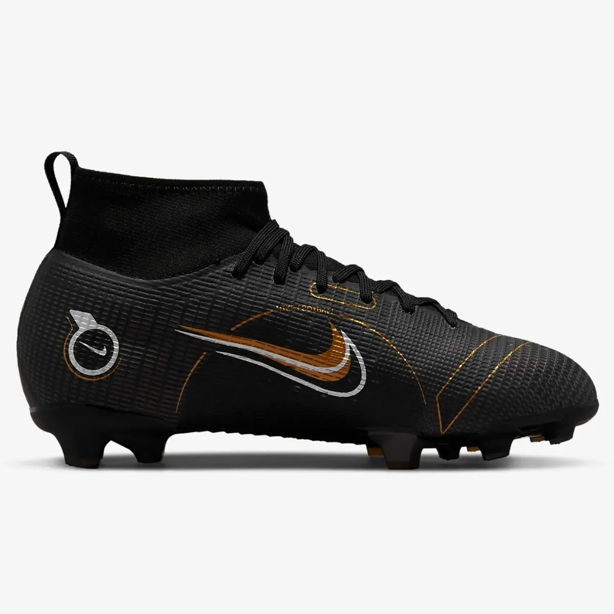 Nike JR Superfly 8 Pro FG - Black-Silver-Gold