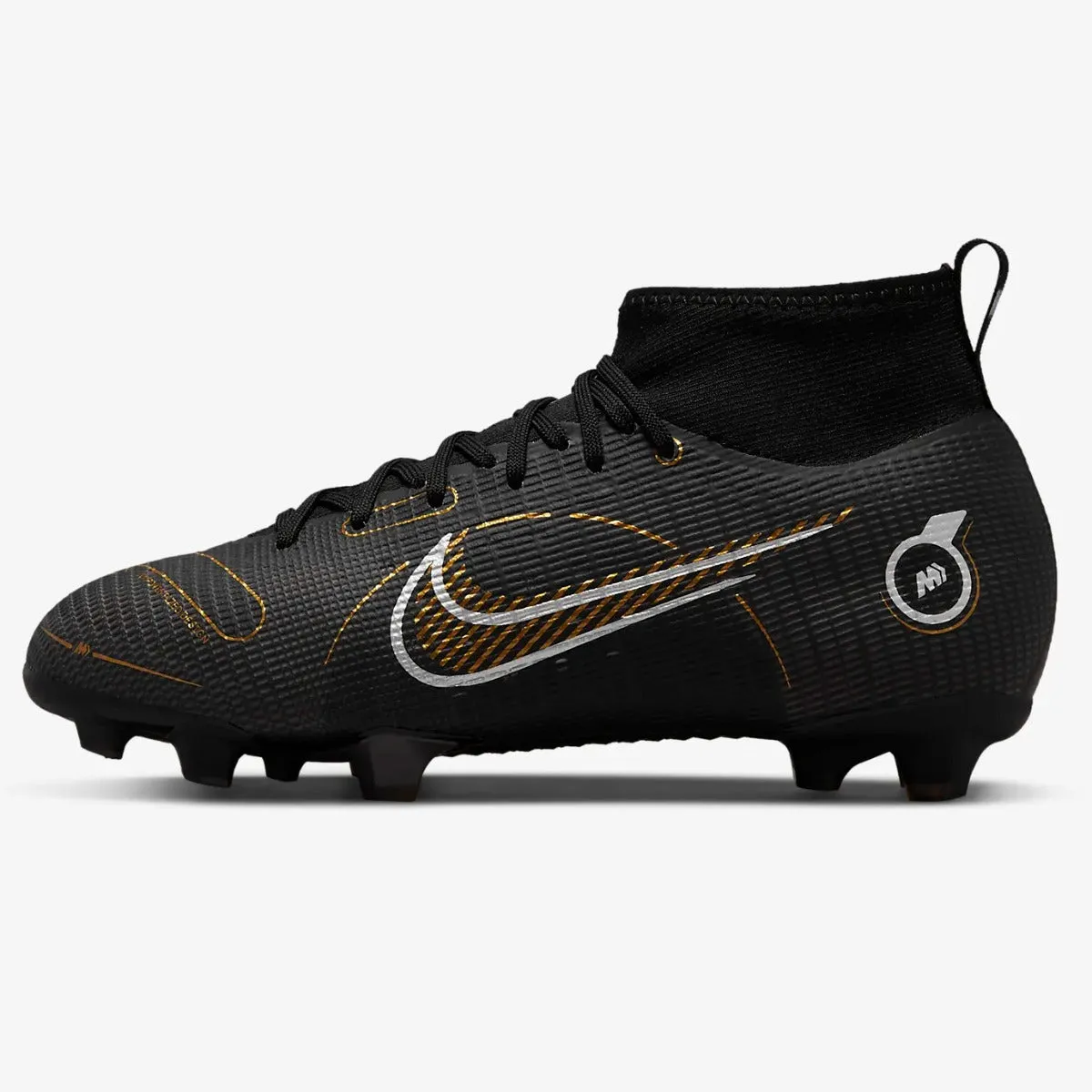 Nike JR Superfly 8 Pro FG - Black-Silver-Gold