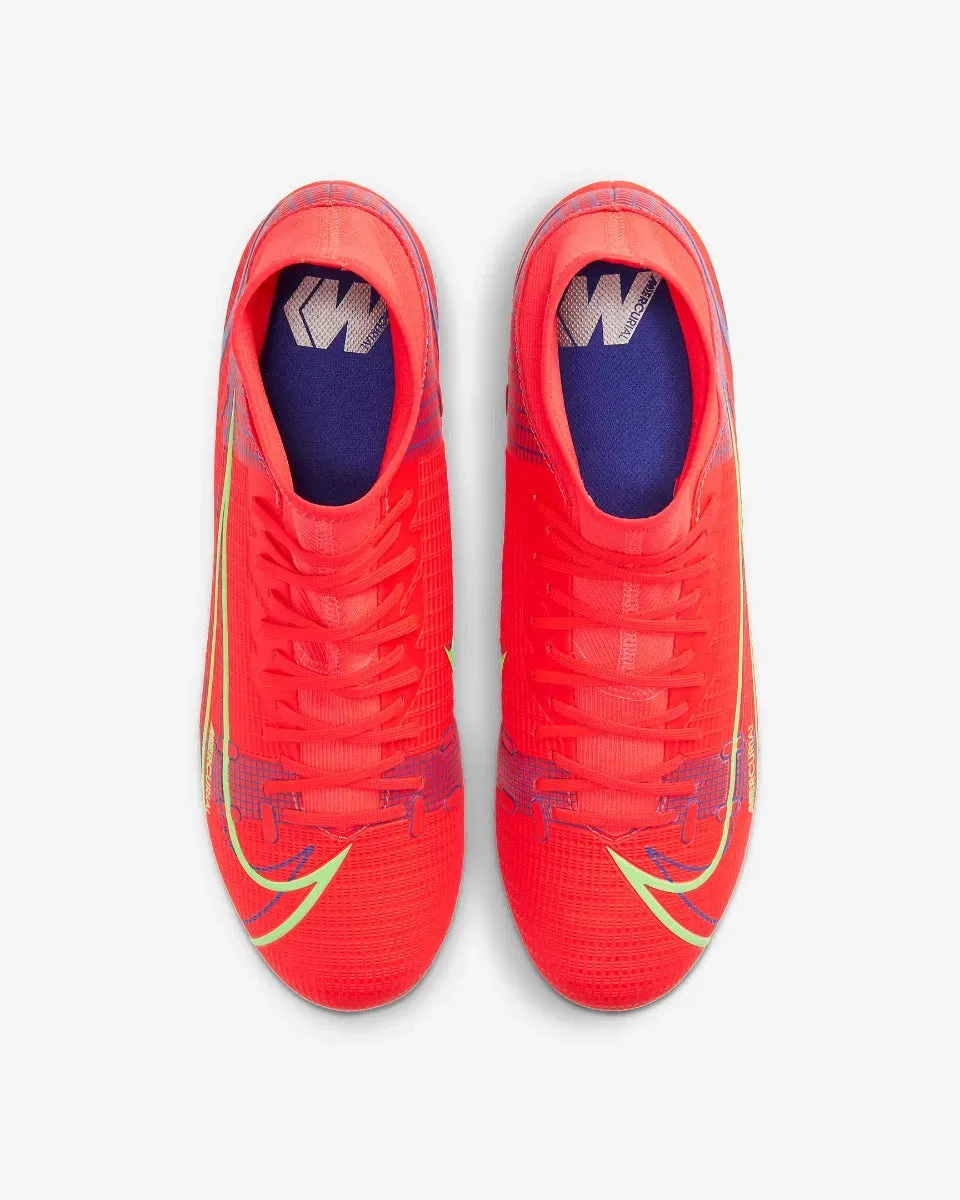 Nike Mercurial Superfly 8 Academy FG-MG - Bright Crimson-Volt-Indigo