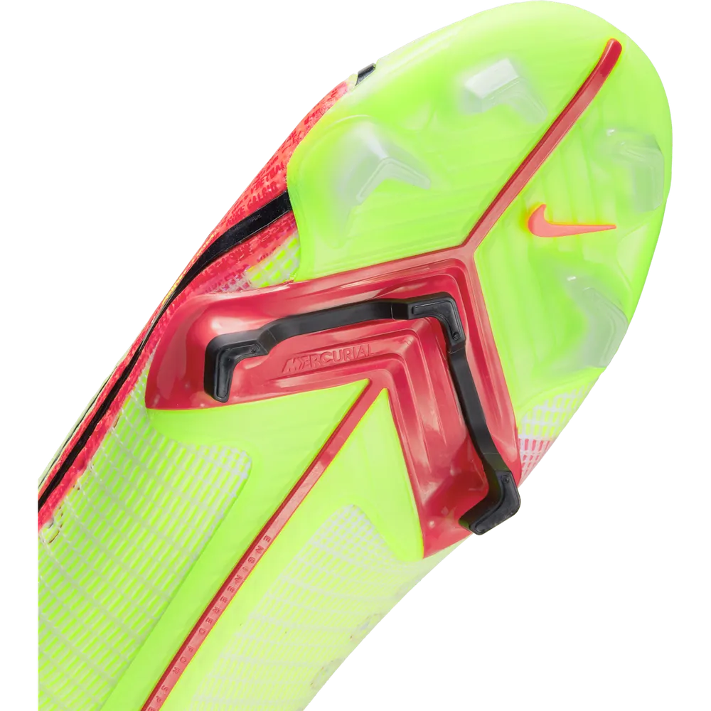 Nike Mercurial Superfly 8 Elite FG firm Ground Football Boots Volt/Bright Crimson