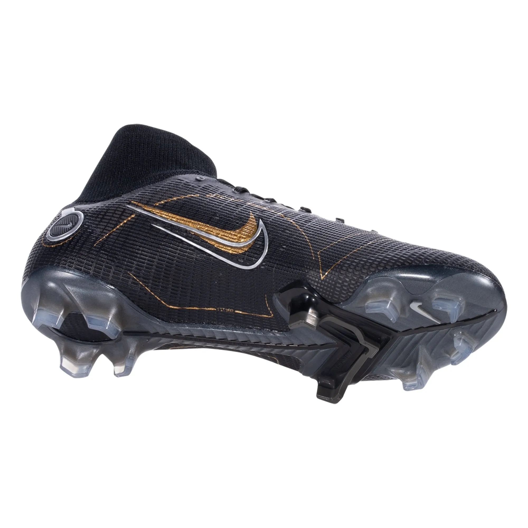 Nike Mercurial Superfly 8 Elite FG Firm Ground Soccer Cleat - Black/Metallic Gold/Metallic Silver/Cave Stone/Ash