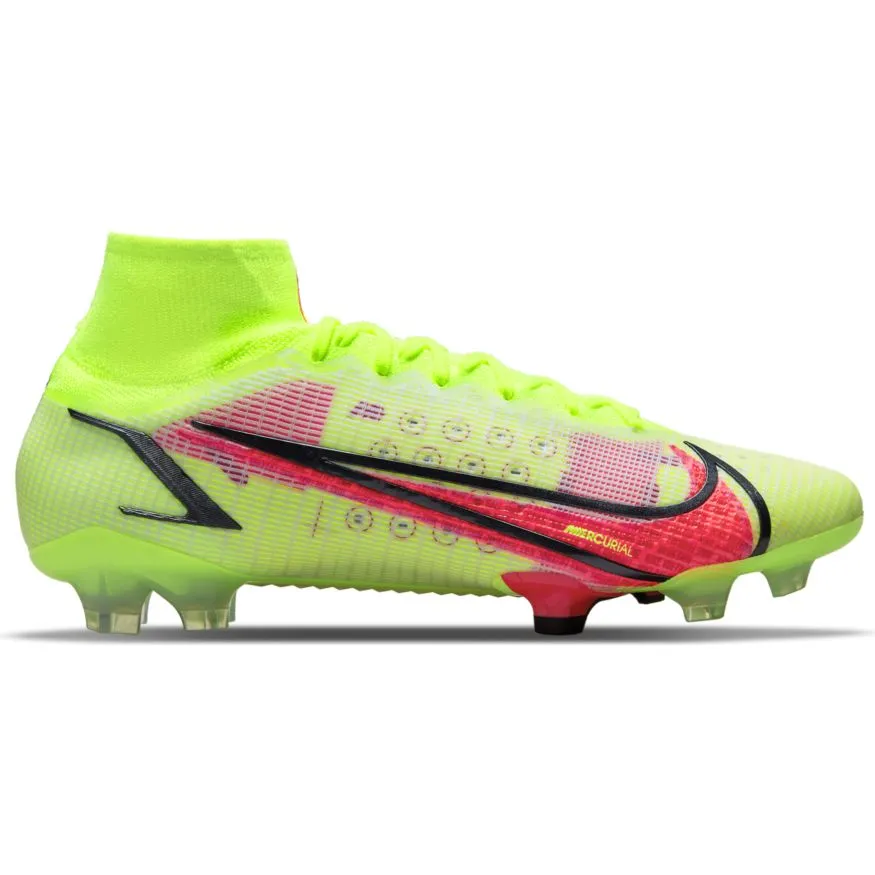 Nike Mercurial Superfly 8 Elite FG-	VOLT/BRIGHT CRIMSON-BLACK