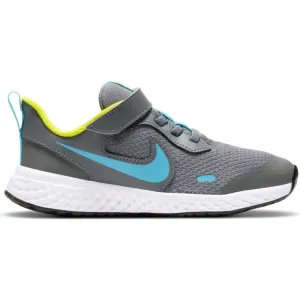 Nike Smoke Grey/Chlorine Blue/High Voltage Revolution 5 Children's Sneaker