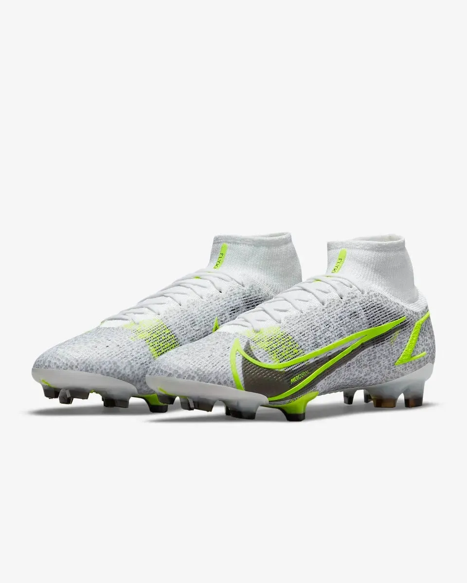 Nike Superfly 8 Elite FG - White-Grey-Volt