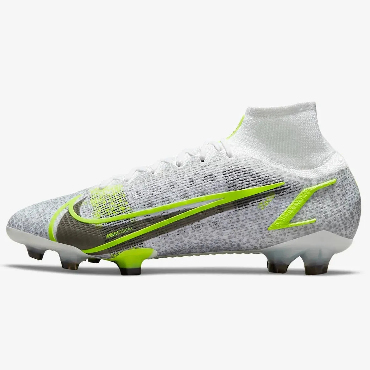 Nike Superfly 8 Elite FG - White-Grey-Volt