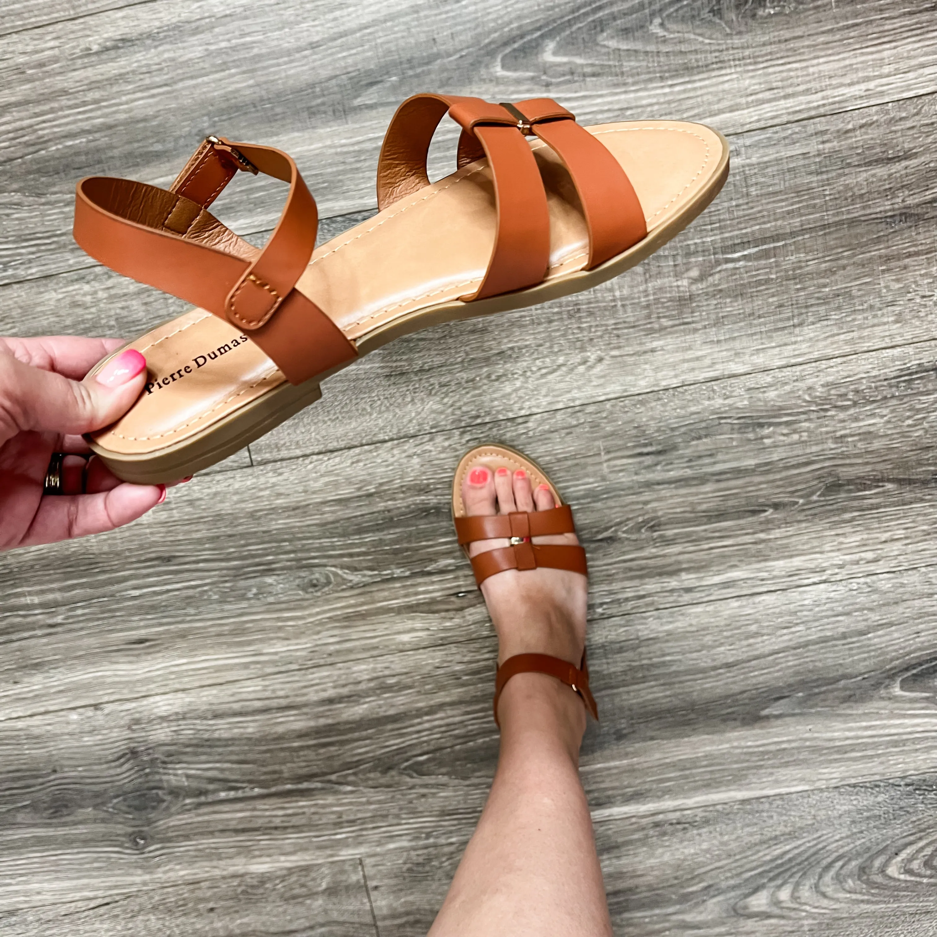 Pierre Dumas "Fabulous" Strappy Sandal (New Tan)