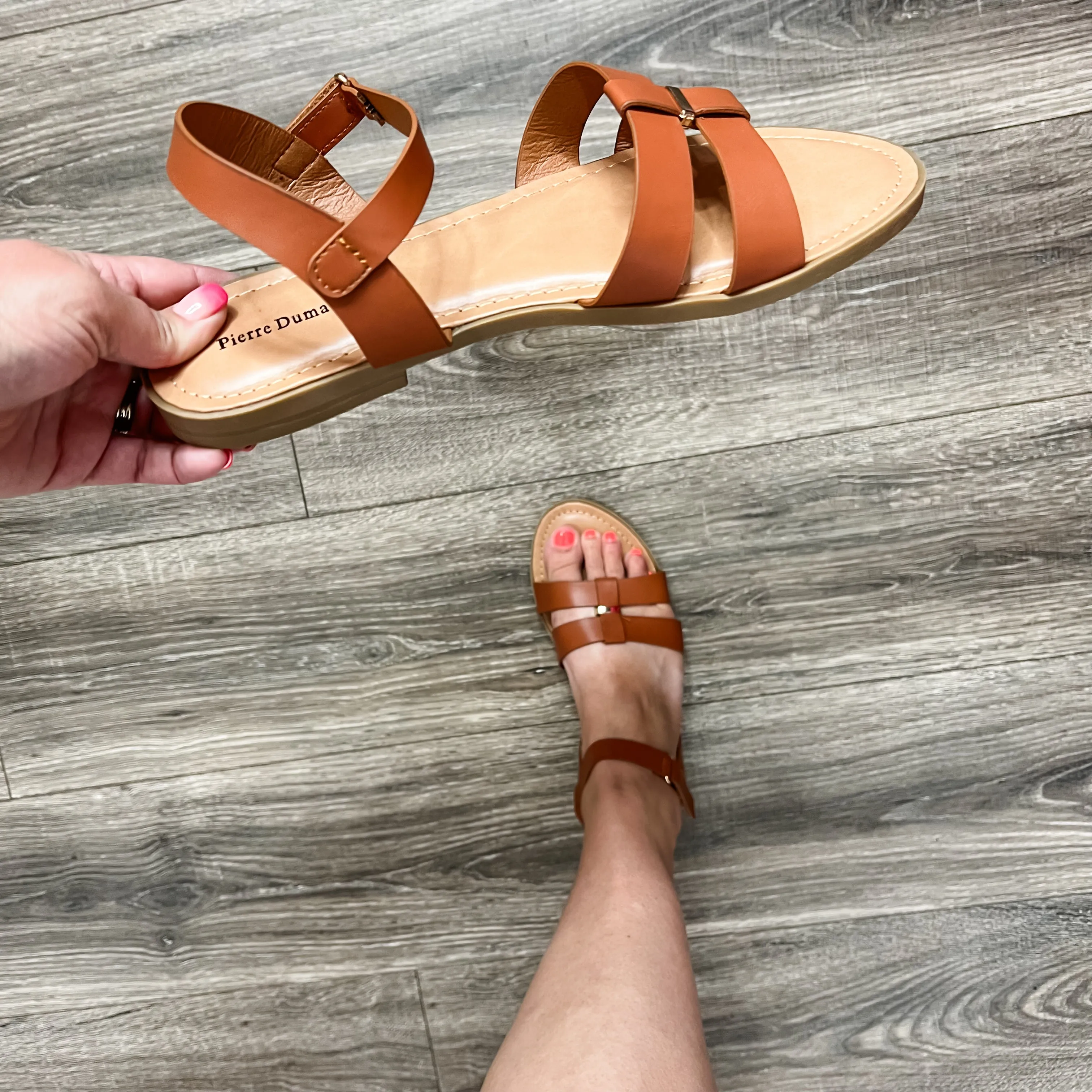 Pierre Dumas "Fabulous" Strappy Sandal (New Tan)