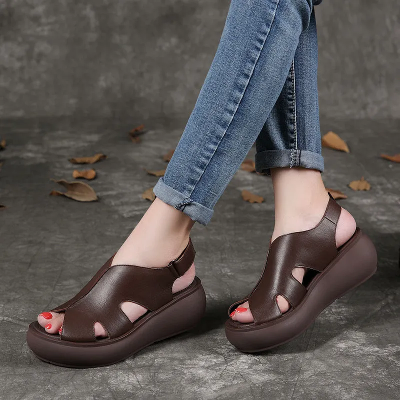 Platform Summer Fish Toe Sandals Slingback