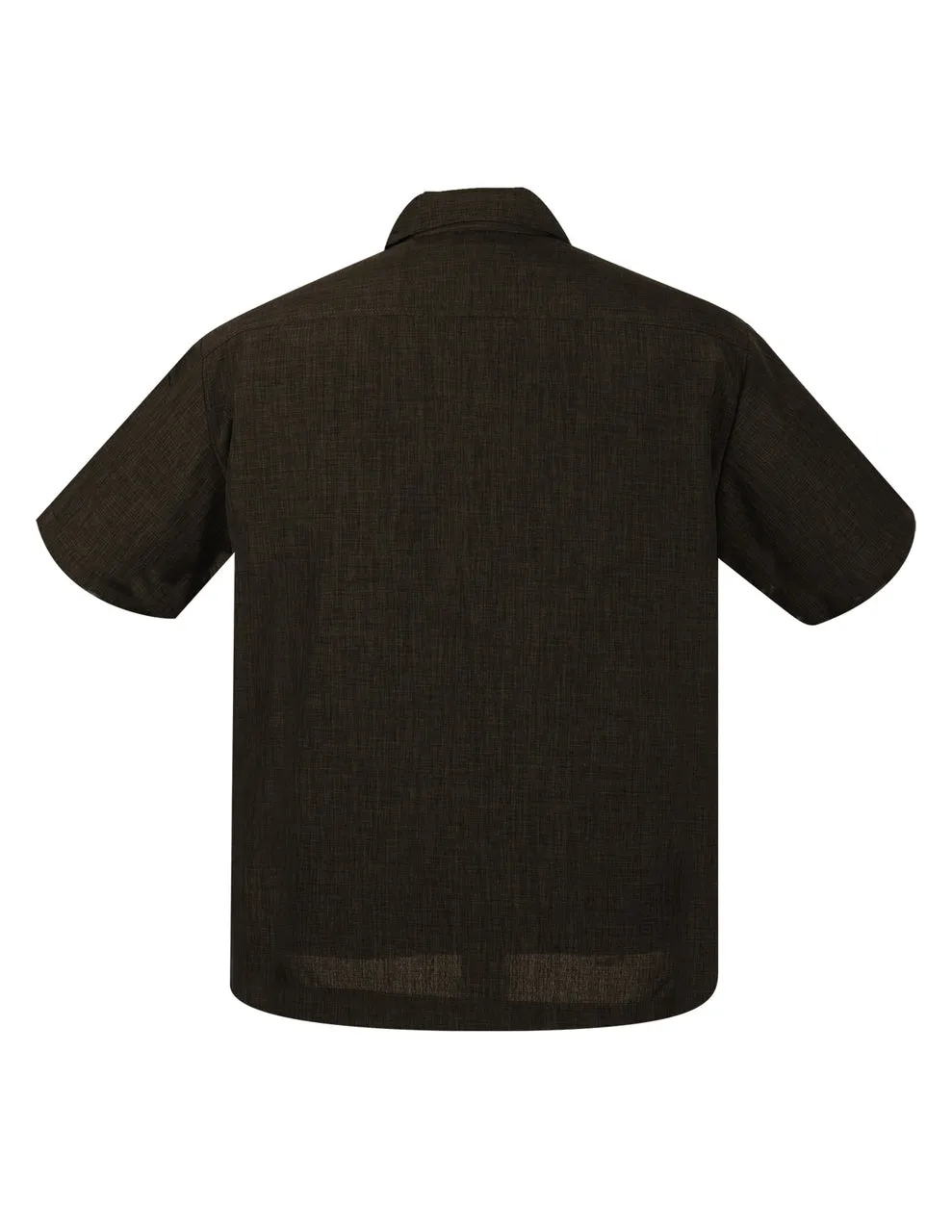 PopCheck Double Panel Bowling Shirt in Coffee/Stone