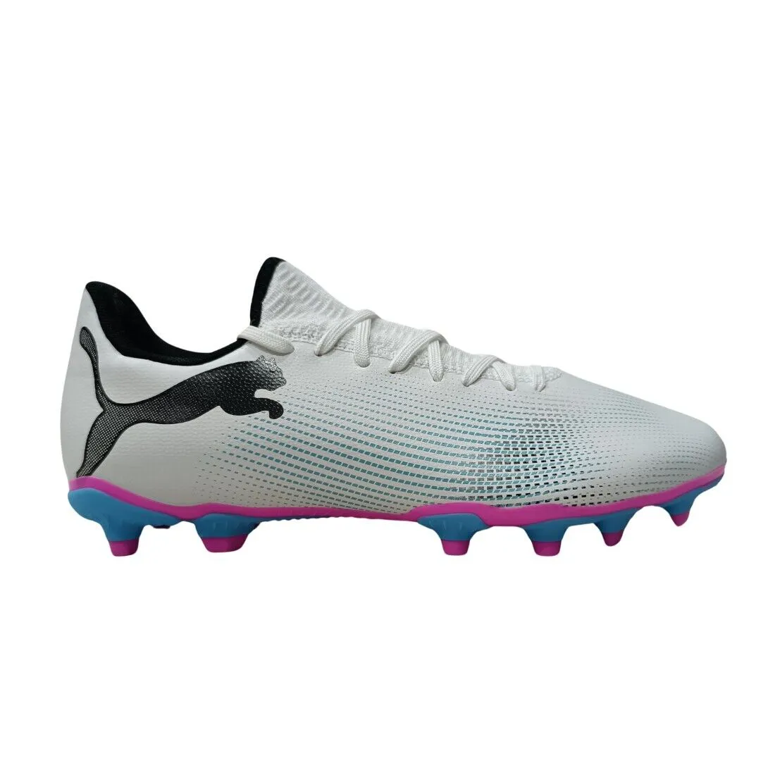 PUMA Future 7 Play FG/AG Adult Soccer Cleats 107723 01 WHITE/BLACK