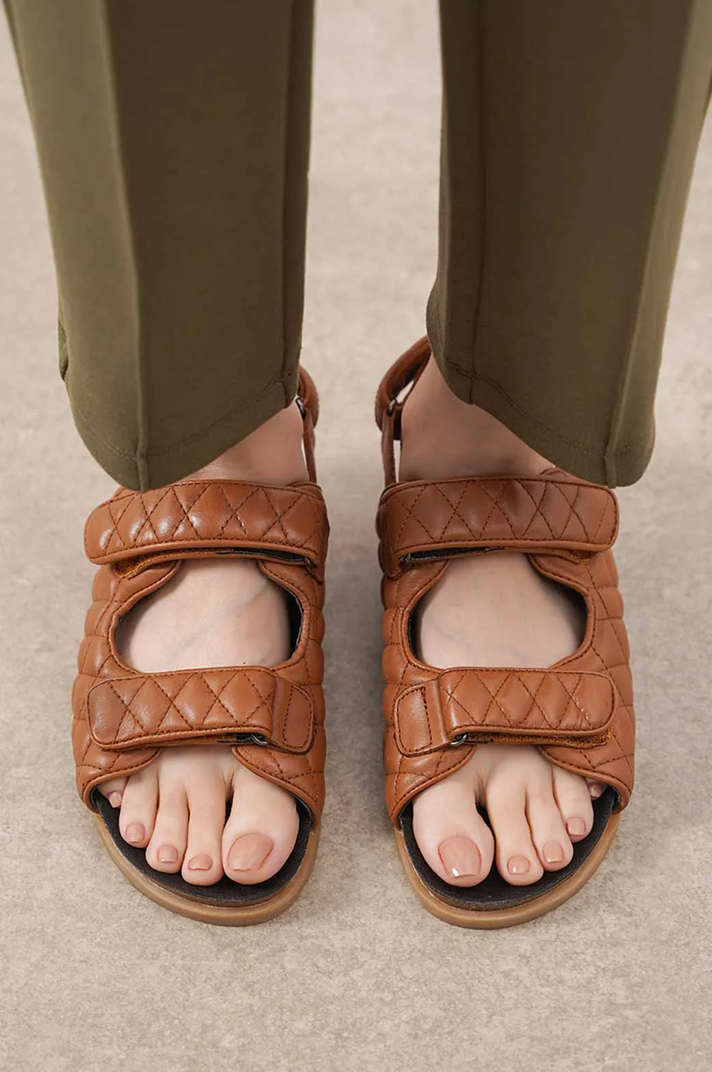 QUILTED SANDALS