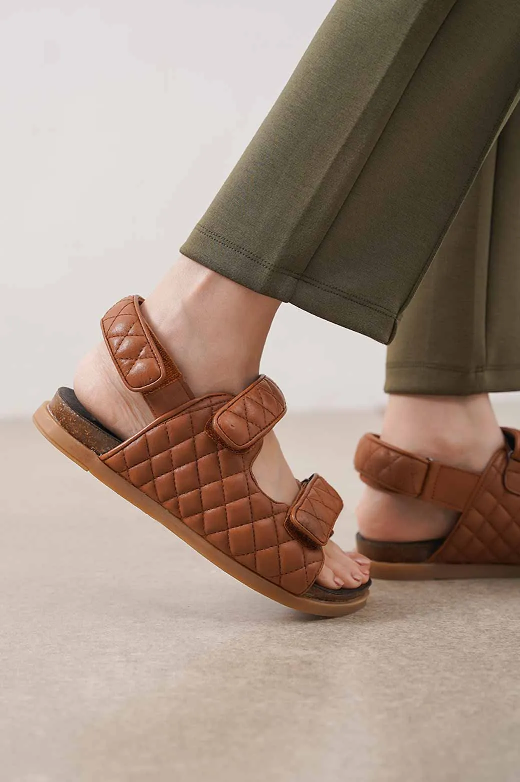 QUILTED SANDALS