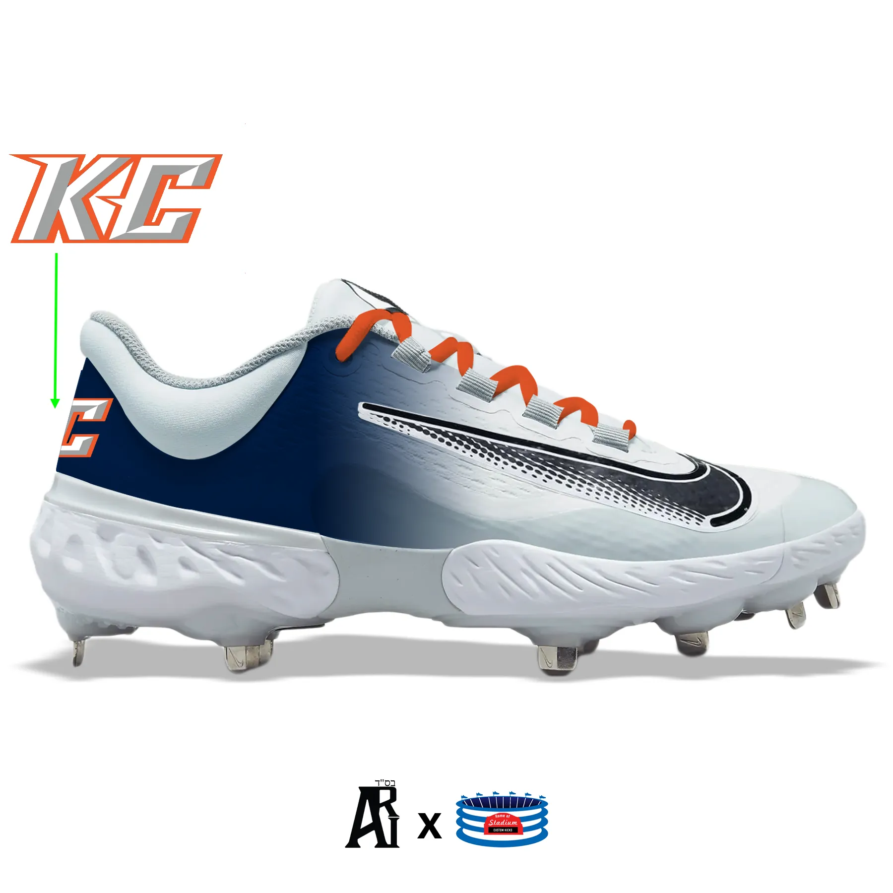 "Keystone College 2.0" Nike Alpha Huarache Elite 4 Low Cleats