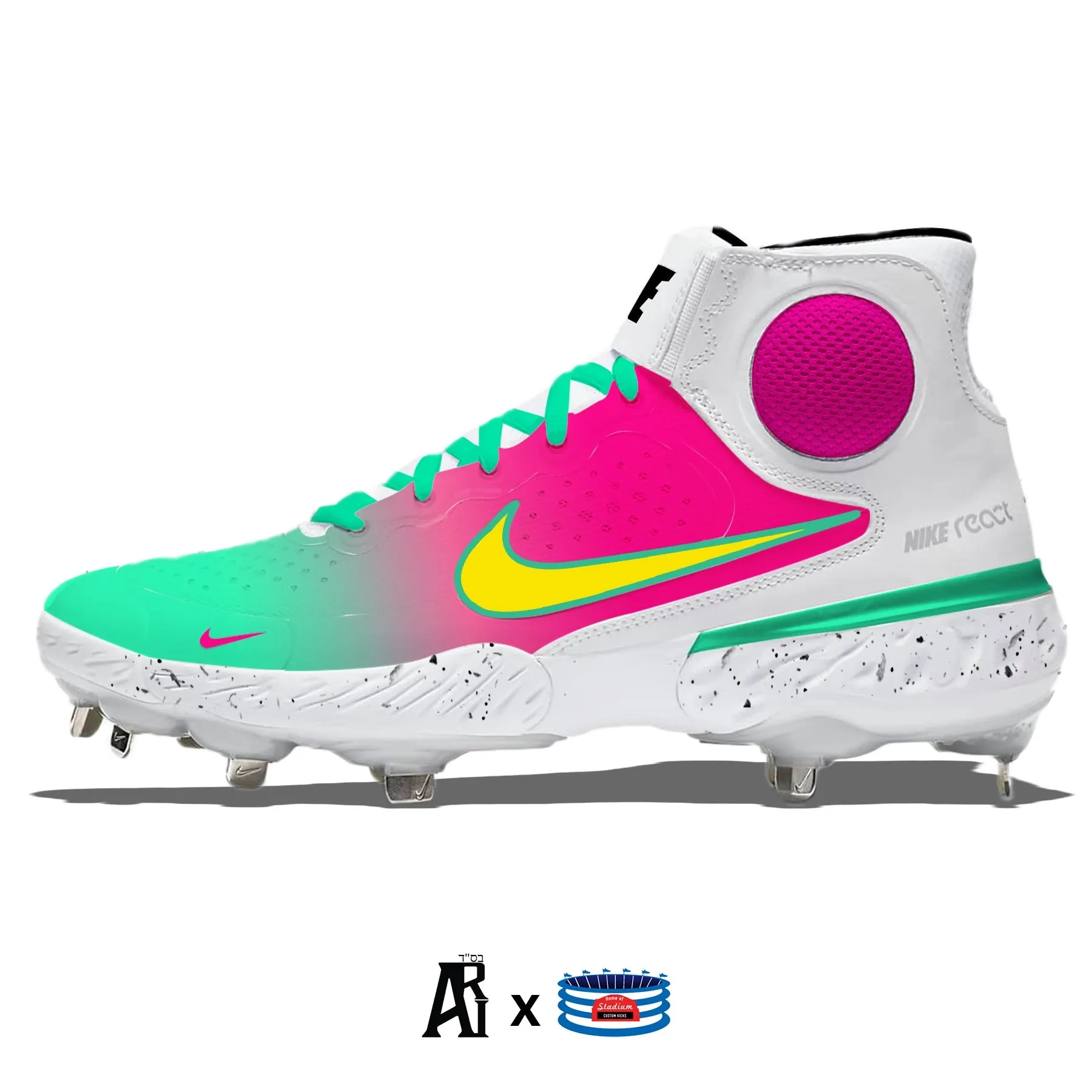 "San Diego" Nike Alpha Huarache Elite 3 Mid Cleats