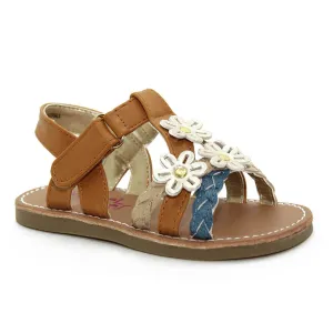 Rachel Amalfi Sandals Tan Denim Walkers Toddlers Girls - Kids Shoes