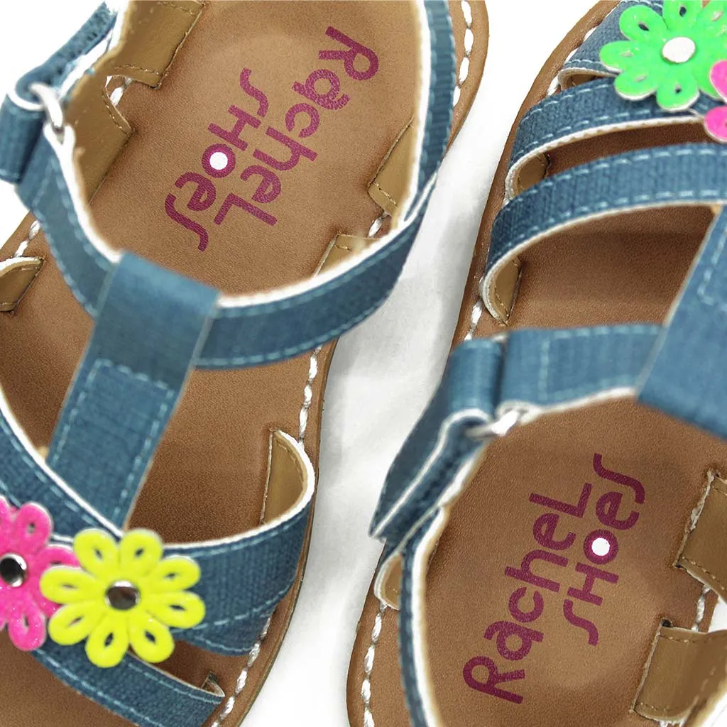 Rachel Avalyn Sandals Denim/Neon Walkers Toddlers Girls - Kids Shoes