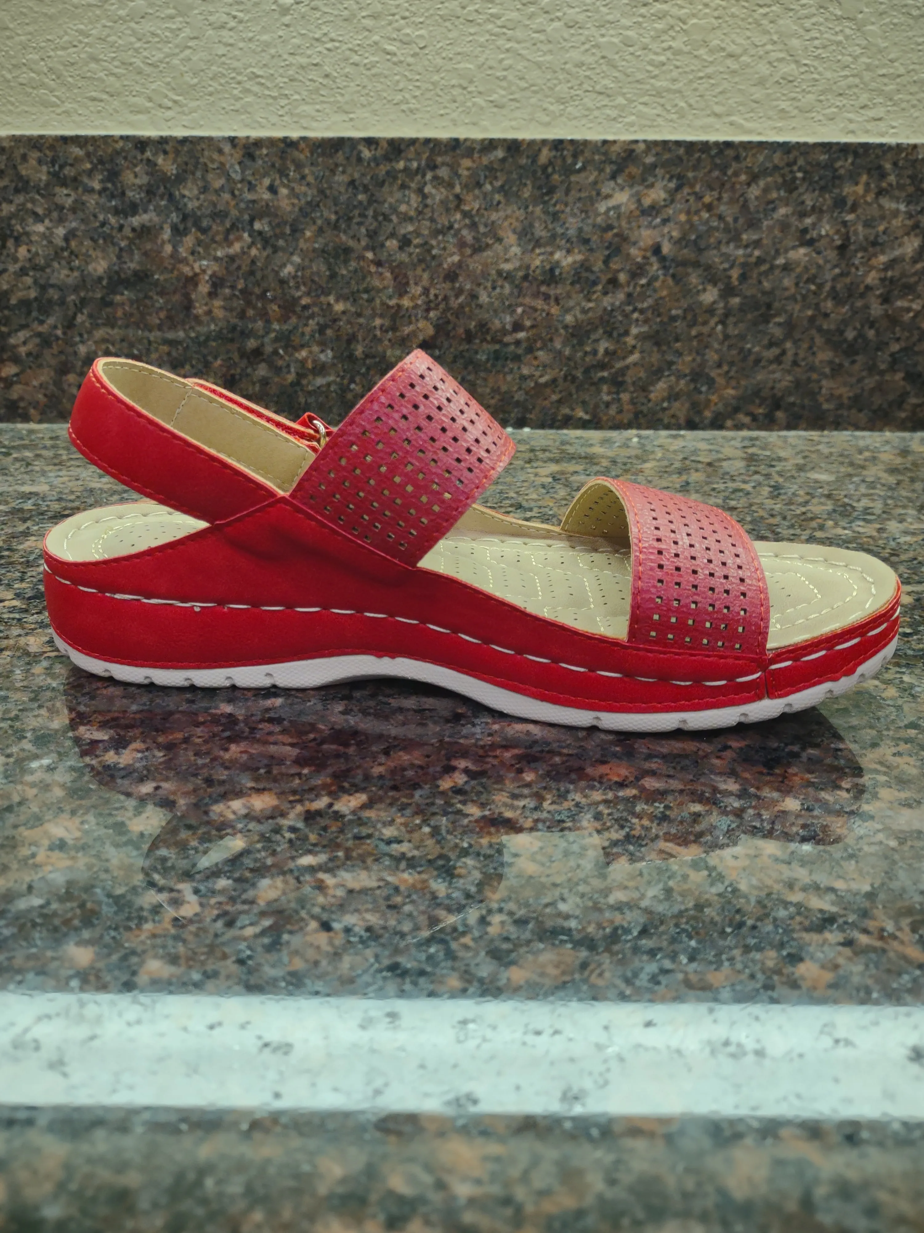 Red Double Strap Sandals | Boutique by Corkys | Calla