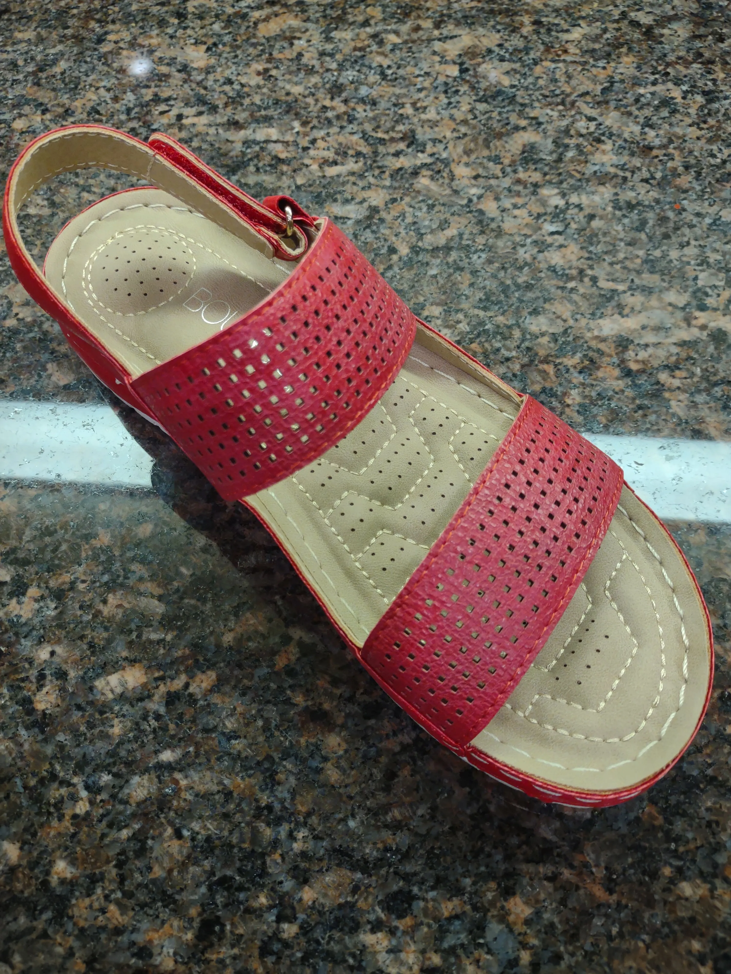 Red Double Strap Sandals | Boutique by Corkys | Calla