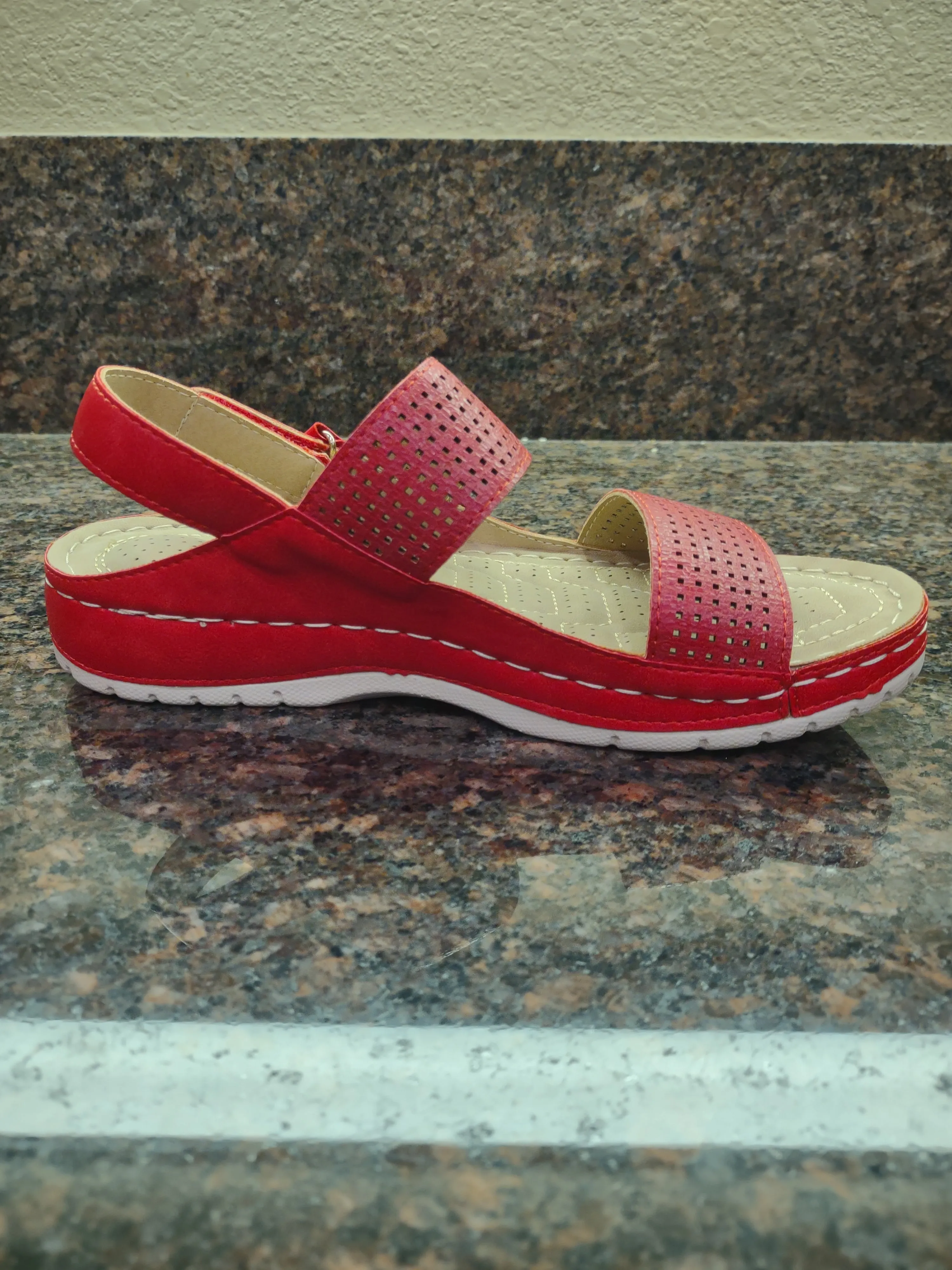 Red Double Strap Sandals | Boutique by Corkys | Calla