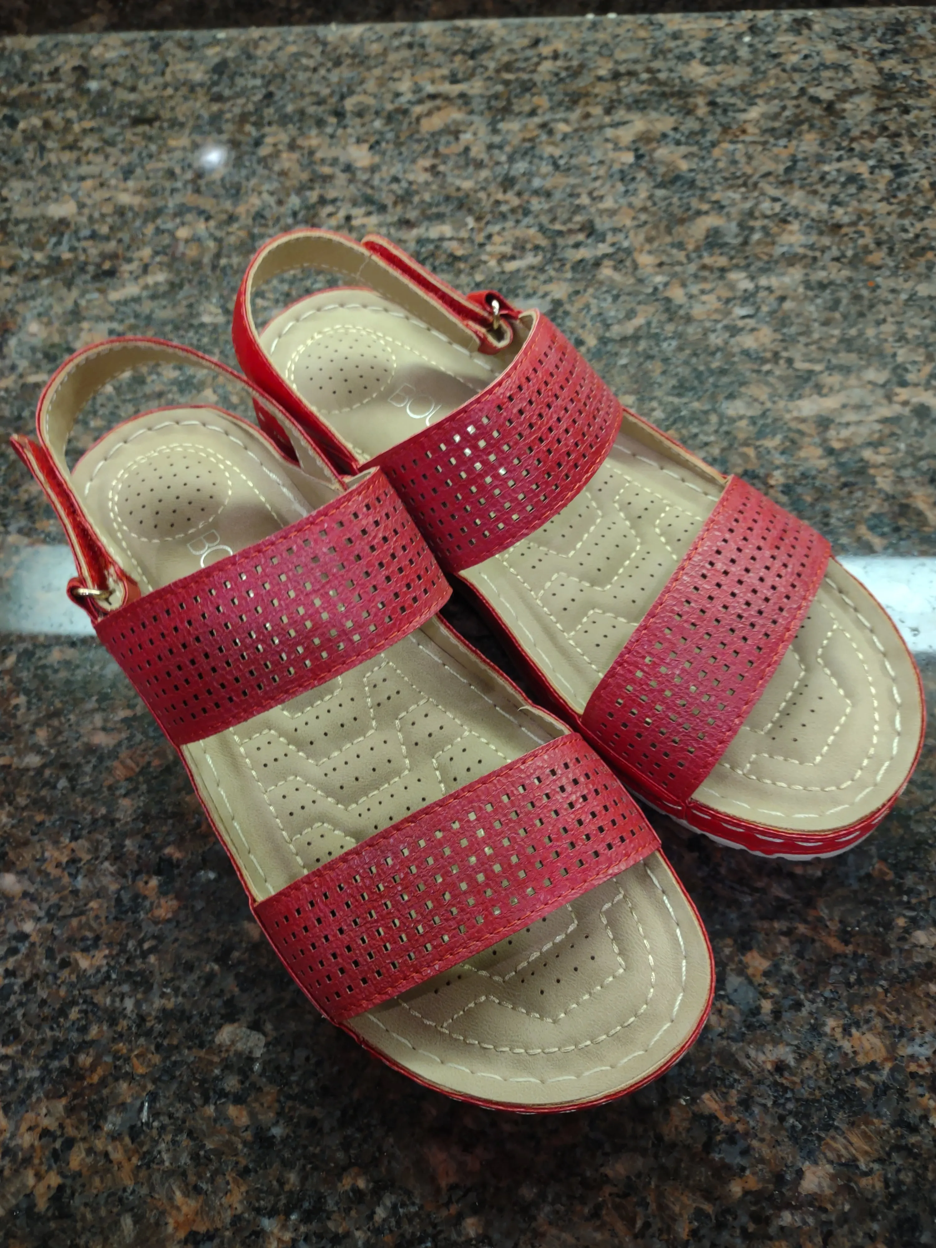 Red Double Strap Sandals | Boutique by Corkys | Calla