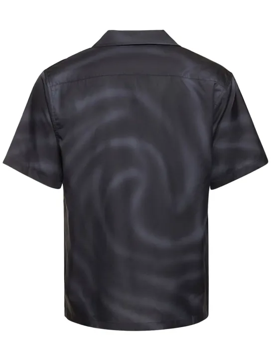 Retrovert   Swirl rhinestone bowling shirt 