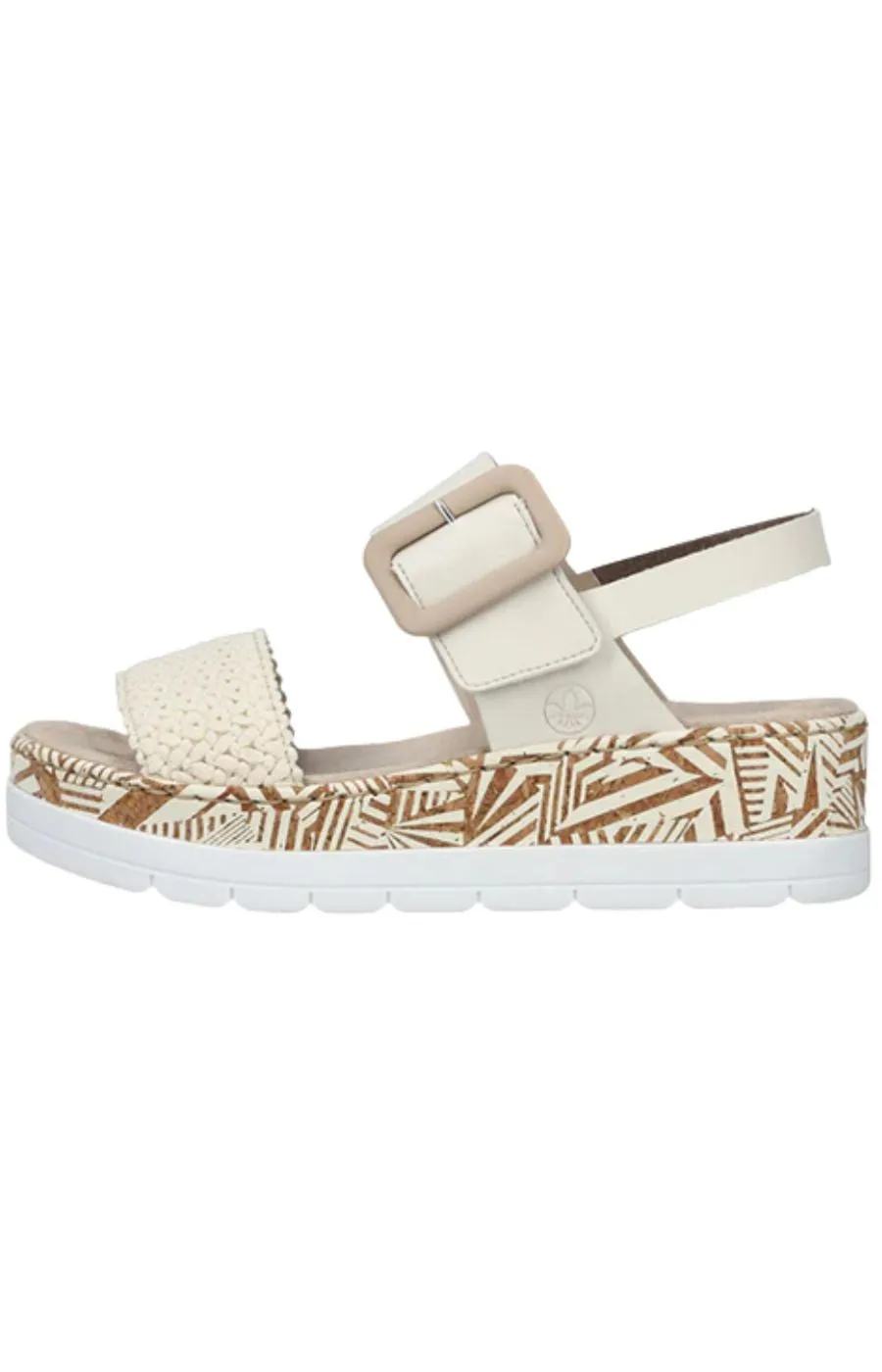 Rieker Platform Cream Sandal