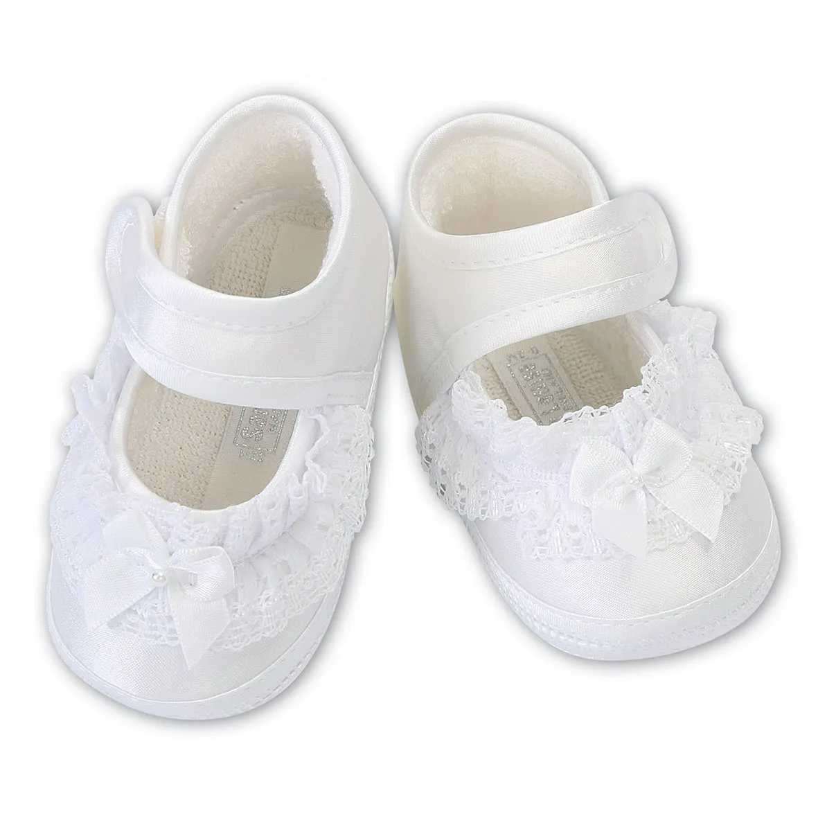 Sarah Louise - Christening shoes, White, 004424