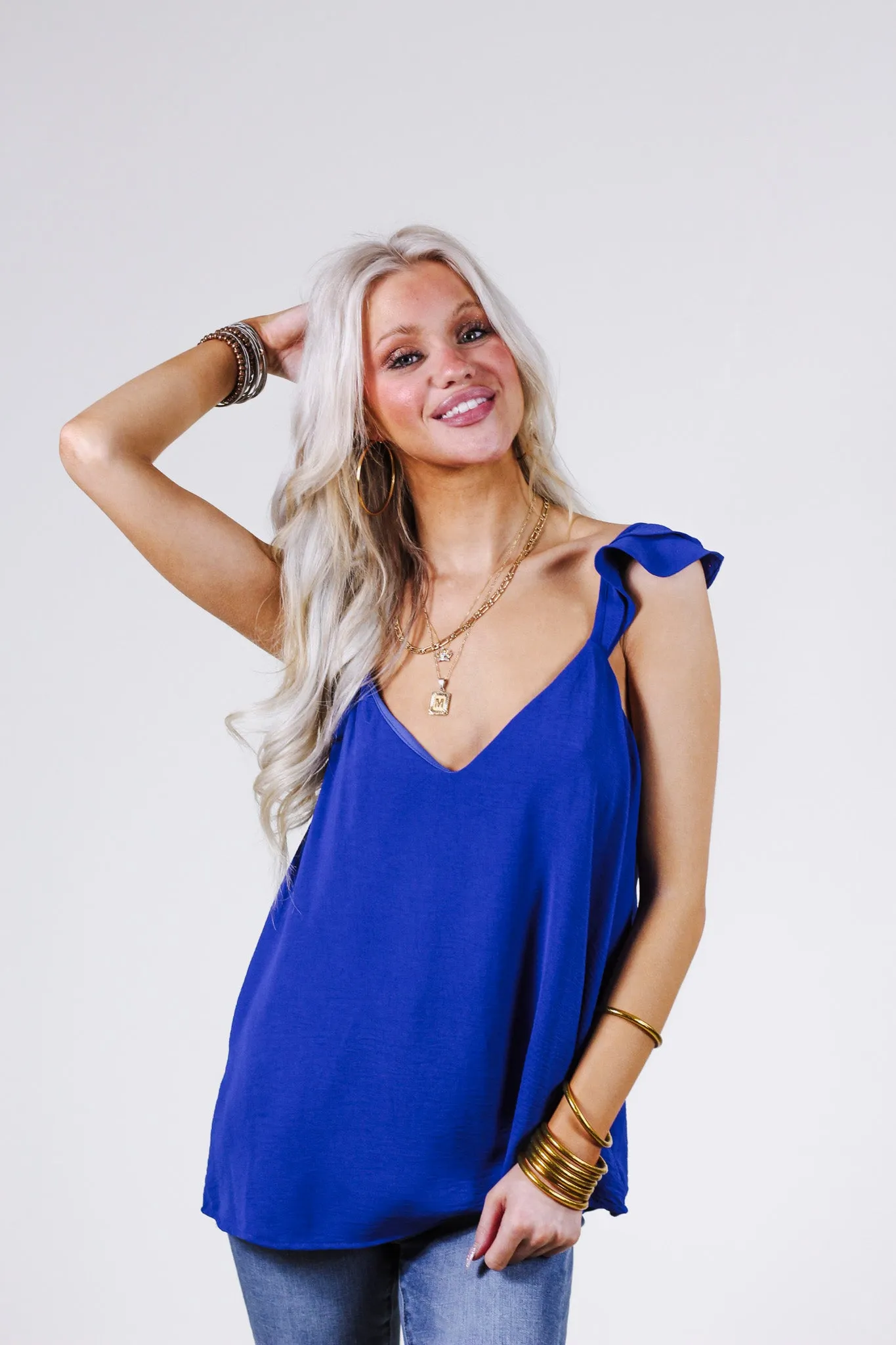 Share The Love Royal Blue Tank Top