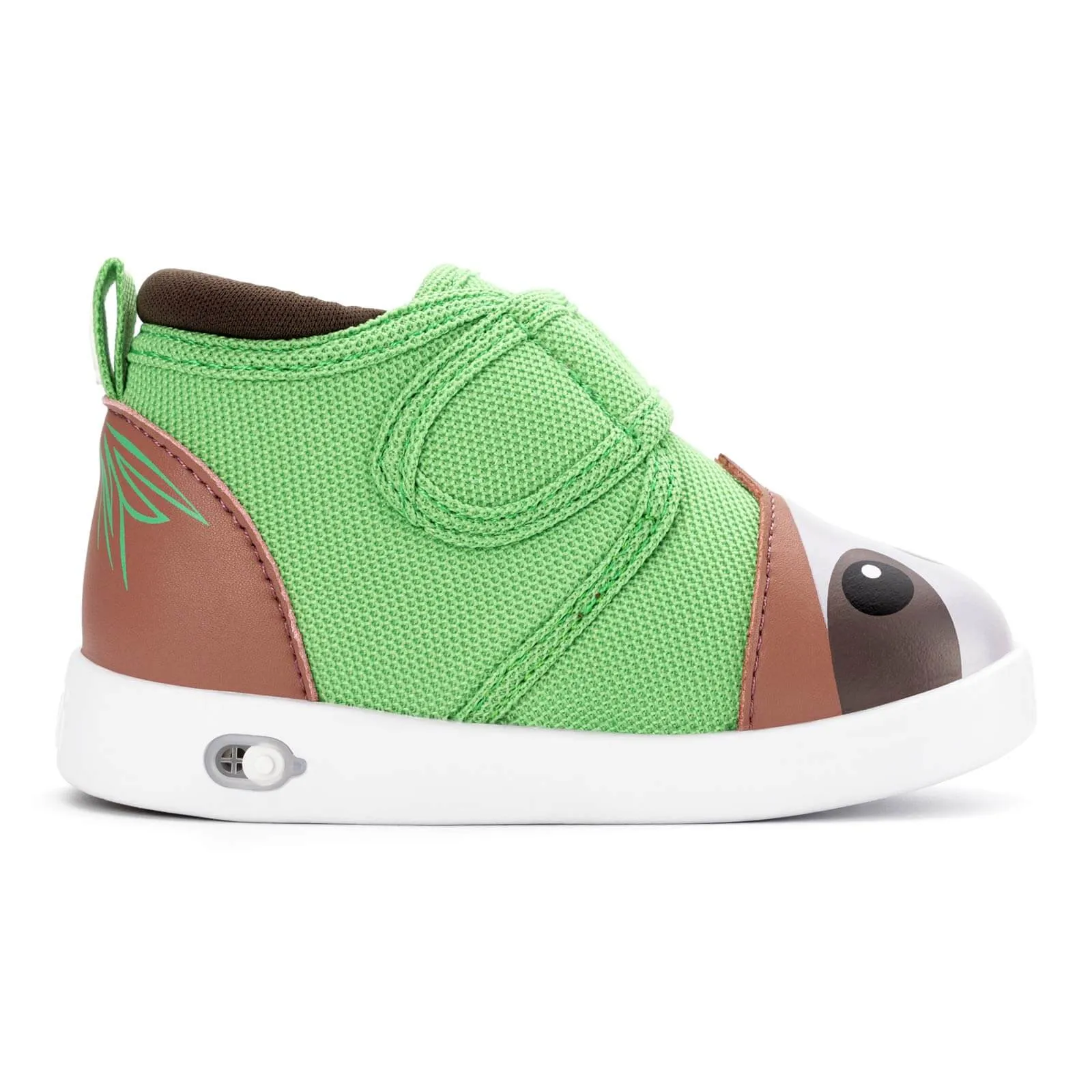 Sloth Squeaky Toddler Shoes | Green/Brown