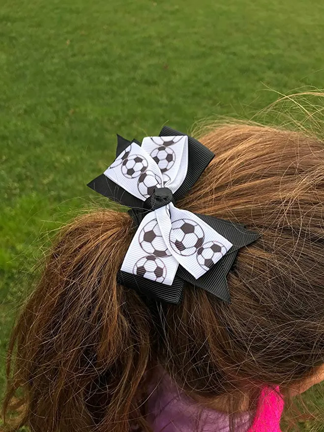 Soccer Hair Bow