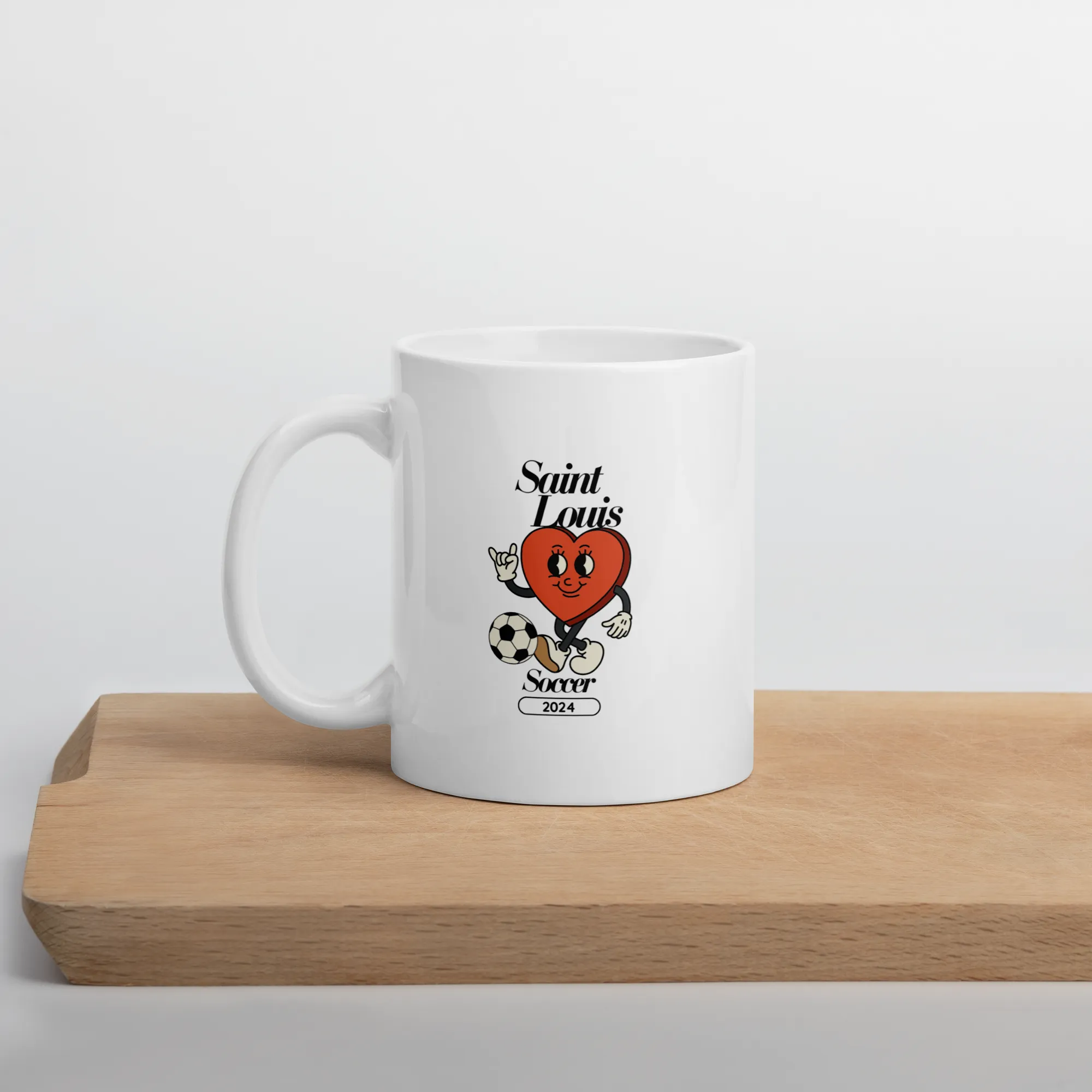 Soccer Playing Heart Coffee Mug