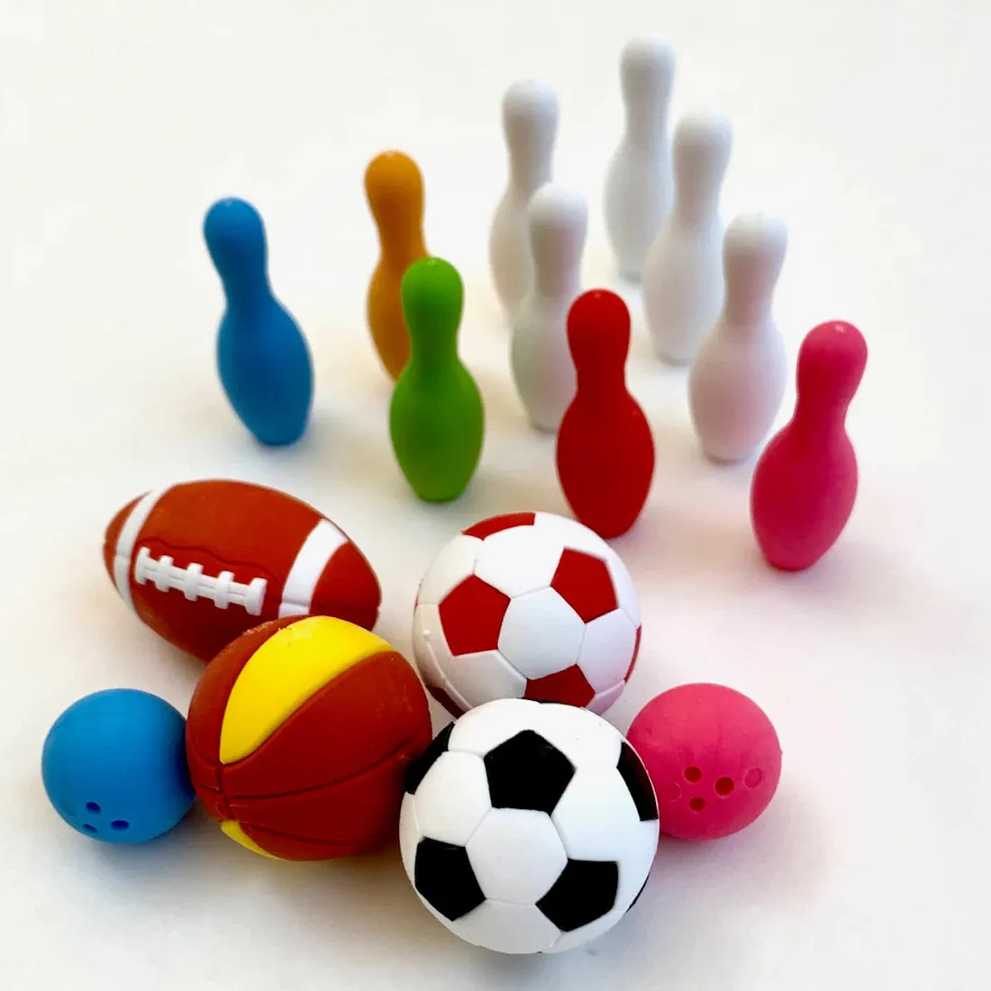 Sports Erasers Carded