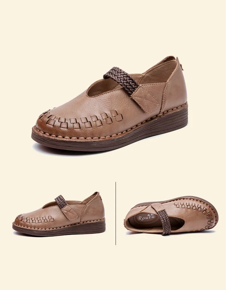 Spring Simple Comfortable Soles Retro Flat Shoes 35-41