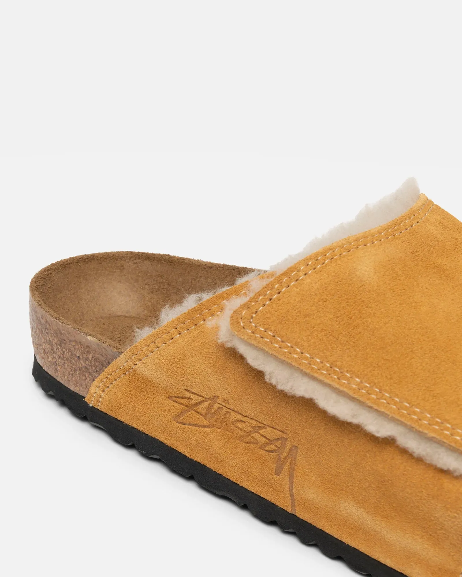 STÜSSY & BIRKENSTOCK SOLANA SHEARLING SLIDE