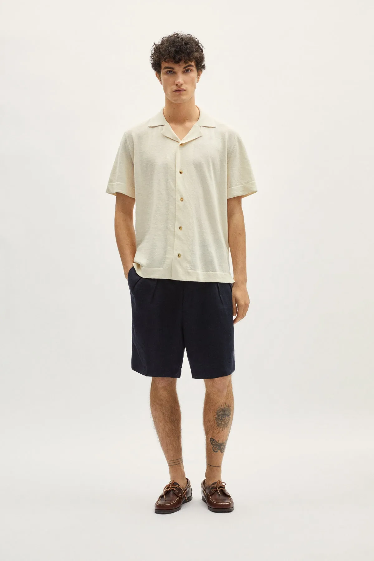 The Linen Cotton Bowling Shirt