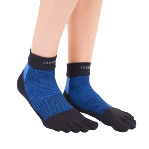 ToeToe Outdoor Sport Liner Socks OVER Ankle - Black Blue