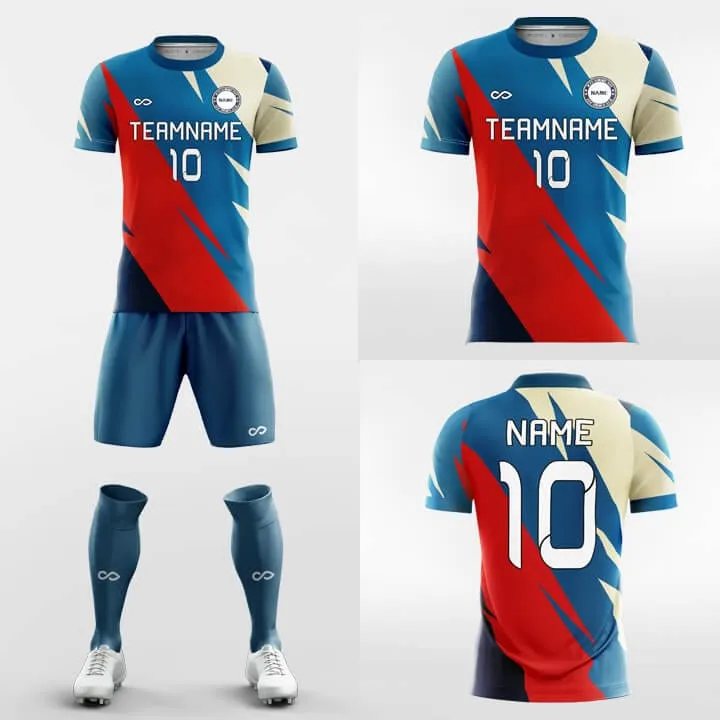 Tricolor Patchwork - Custom Soccer Jerseys Kit Sublimated Design