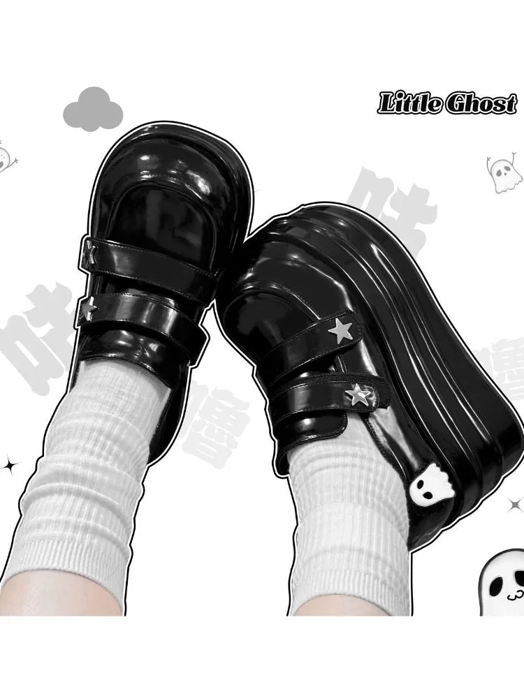 With Ghost Velcro Platform Shoes【s0000002548】