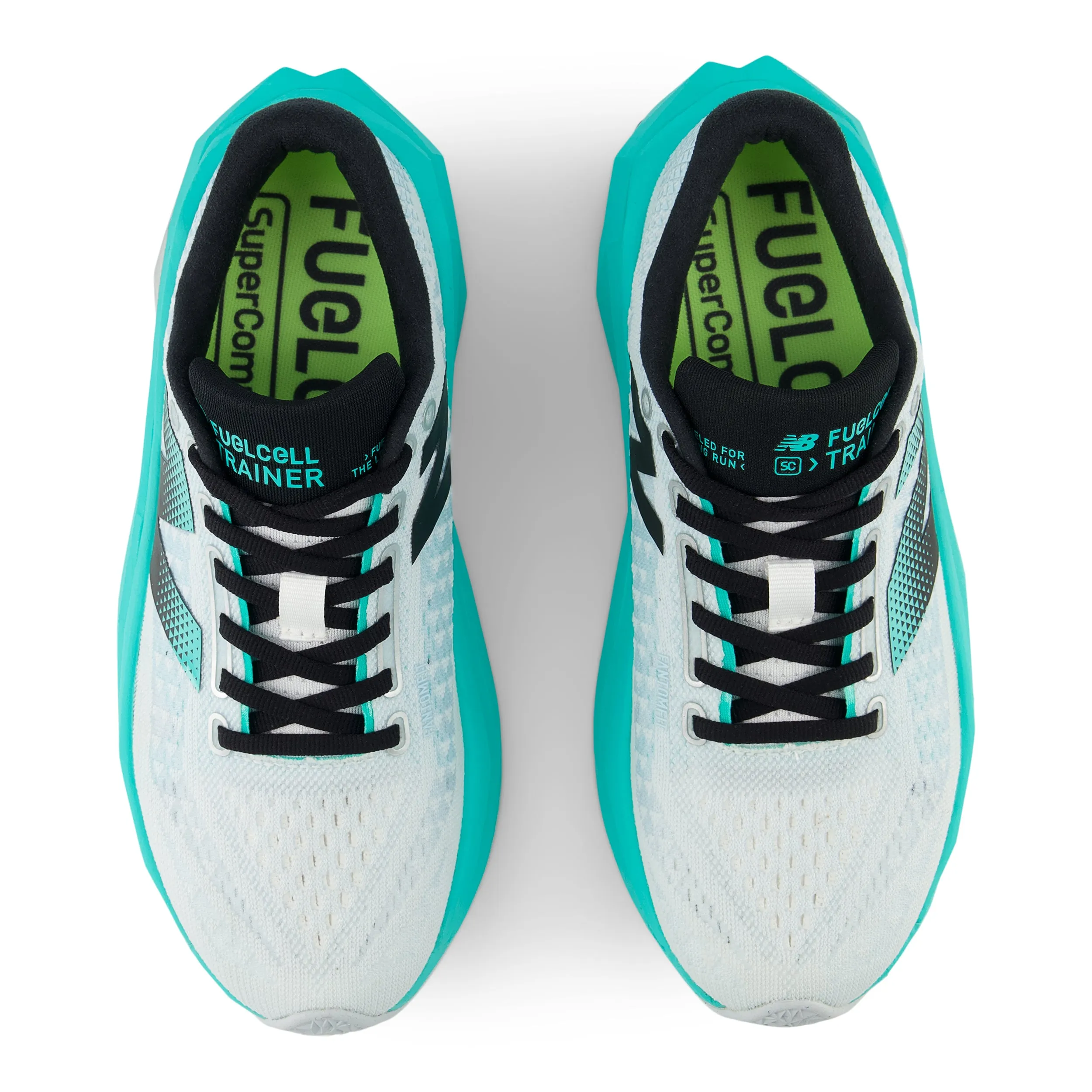 Women's FuelCell SuperComp Trainer v3 (LW - White/Cyber Jade/Silver Metallic/Deep Sea)