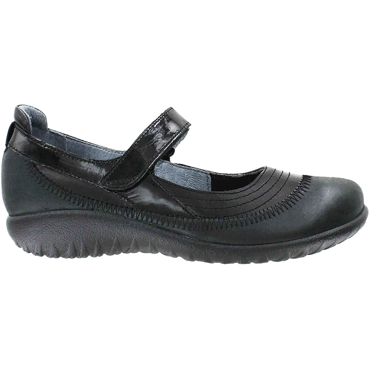 Women's Naot Kirei Black Madras/Shiny Leather